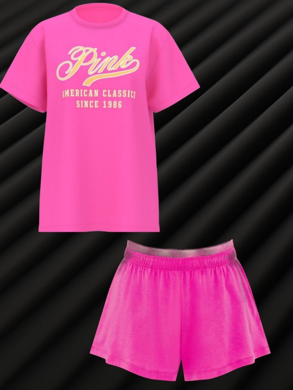 Victoria's Secret PINK Campus Cotton Tee & Shorts Bundle NWT!♡♡